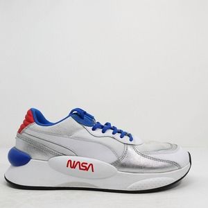 Puma RS 9.8 Space Agency NASA White Puma Silver Shoes Mens Size 8 372509-01